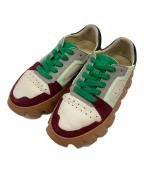 4cccceesフォーシーズ）の古着「厚底スニーカー」｜ワインレッド