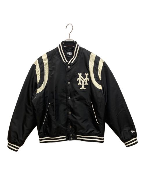 New Era（ニューエラ）New Era (ニューエラ) Cooperstownバーシティーナイロンジャケット　ニューヨーク・メッツ　スタジャン ブラック サイズ:Lの古着・服飾アイテム