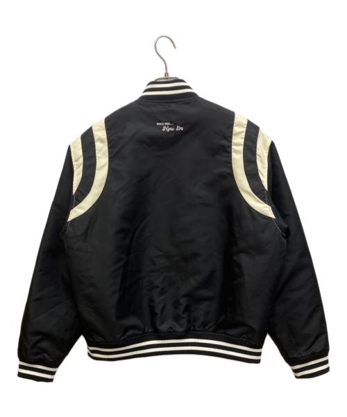 New Era（ニューエラ）New Era (ニューエラ) Cooperstownバーシティーナイロンジャケット　ニューヨーク・メッツ　スタジャン ブラック サイズ:Lの古着・服飾アイテム