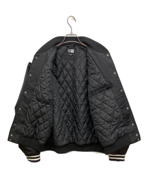 New Era（ニューエラ）New Era (ニューエラ) Cooperstownバーシティーナイロンジャケット　ニューヨーク・メッツ　スタジャン ブラック サイズ:Lの古着・服飾アイテム