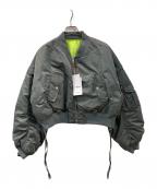 MAISON SPECIALメゾンスペシャル）の古着「Reversible Nylon Over MA-1」｜グレー