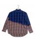 VETEMENTS（ヴェトモン）の古着「BLEACHED FLANNEL SHIRT」｜ブルー×ピンク