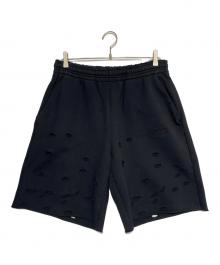 VETEMENTS（ヴェトモン）の古着「Destroyed Shorts」｜ブラック