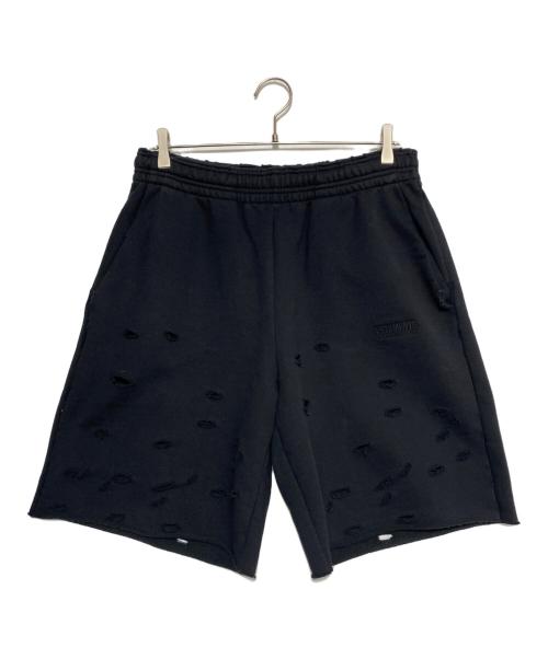 VETEMENTS（ヴェトモン）VETEMENTS (ヴェトモン) Destroyed Shorts ブラック サイズ:Sの古着・服飾アイテム