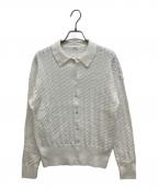 BRILLブリル）の古着「ケーブルニットカーディガン」｜ホワイト