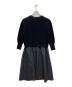 自由区 (ジユウク) ウールミラノ異素材ワンピース ブラック サイズ:32：6000円