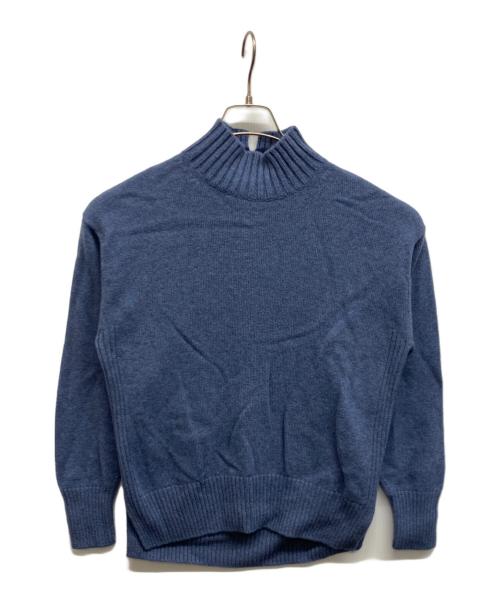 23区（ニジュウサンク）23区 (ニジュウサンク) カシミヤブレンドハイネックニット ブルー サイズ:32の古着・服飾アイテム