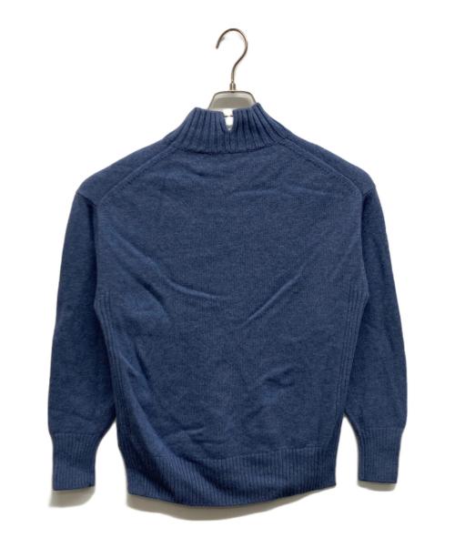 23区（ニジュウサンク）23区 (ニジュウサンク) カシミヤブレンドハイネックニット ブルー サイズ:32の古着・服飾アイテム