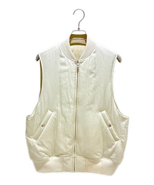 GALERIE VIE（ギャルリーヴィー）GALERIE VIE (ギャルリーヴィー) パディングサテン フライトベスト ベージュ サイズ:FREEの古着・服飾アイテム