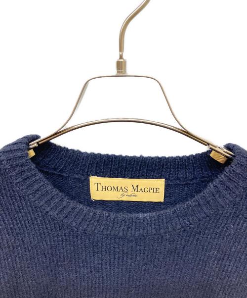 THOMAS MAGPIE（トーマス マグパイ）THOMAS MAGPIE (トーマス マグパイ) バイカラーニットプルオーバー ブラック サイズ:38の古着・服飾アイテム