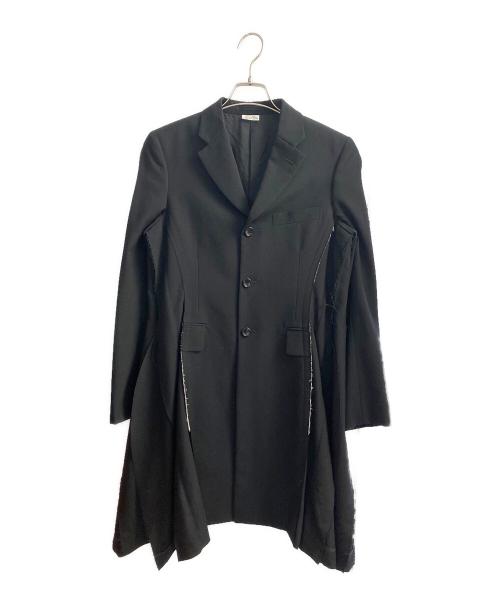 COMME des GARCONS HOMME PLUS（コムデギャルソンオムプリュス）COMME des GARCONS HOMME PLUS (コムデギャルソンオムプリュス) 再構築 カットオフ ジャケット ブラック サイズ:ＸＳの古着・服飾アイテム