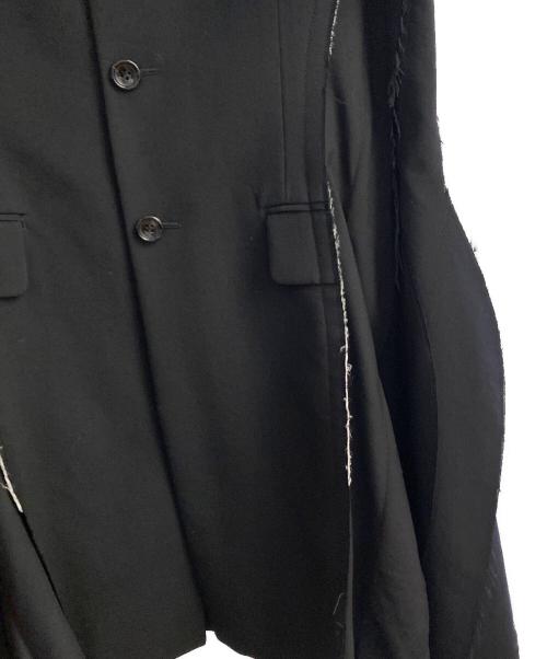 COMME des GARCONS HOMME PLUS（コムデギャルソンオムプリュス）COMME des GARCONS HOMME PLUS (コムデギャルソンオムプリュス) 再構築 カットオフ ジャケット ブラック サイズ:ＸＳの古着・服飾アイテム