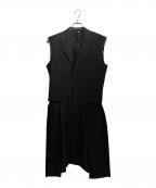 COMME des GARCONS HOMME PLUSコムデギャルソンオムプリュス）の古着「裁ち切り変形ジャケット」｜ブラック