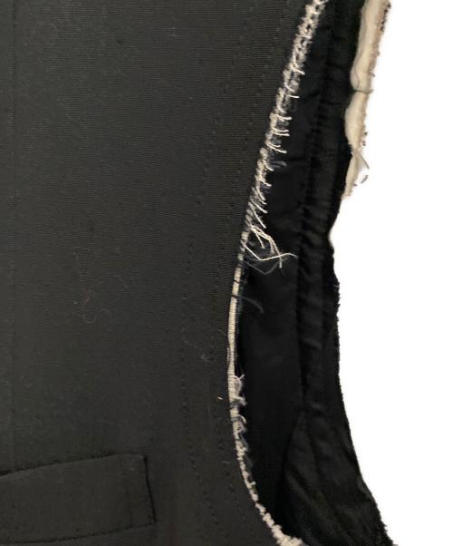 COMME des GARCONS HOMME PLUS（コムデギャルソンオムプリュス）COMME des GARCONS HOMME PLUS (コムデギャルソンオムプリュス) 裁ち切り変形ジャケット ブラック サイズ:Ｓの古着・服飾アイテム
