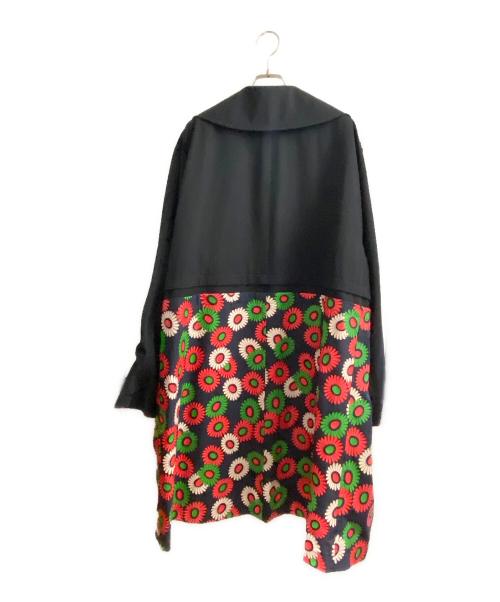 COMME des GARCONS HOMME PLUS（コムデギャルソンオムプリュス）COMME des GARCONS HOMME PLUS (コムデギャルソンオムプリュス) フラワードッキング 丸襟コート ネイビー×レッド サイズ:ＸＳの古着・服飾アイテム