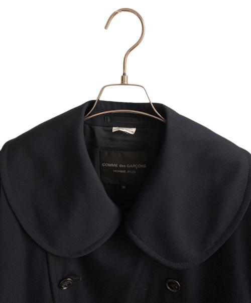 COMME des GARCONS HOMME PLUS（コムデギャルソンオムプリュス）COMME des GARCONS HOMME PLUS (コムデギャルソンオムプリュス) フラワードッキング 丸襟コート ネイビー×レッド サイズ:ＸＳの古着・服飾アイテム