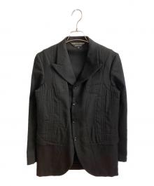 COMME des GARCONS HOMME PLUS（コムデギャルソンオムプリュス）の古着「ウールデザインジャケット」｜ブラック
