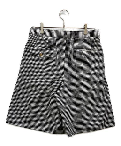 COMME des GARCONS HOMME PLUS（コムデギャルソンオムプリュス）COMME des GARCONS HOMME PLUS (コムデギャルソンオムプリュス) ギンガムチェックタックショーツ ブラック×ホワイト サイズ:XSの古着・服飾アイテム