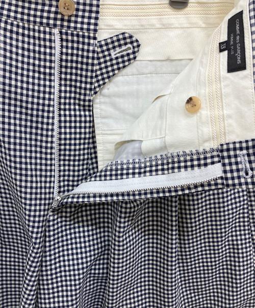 COMME des GARCONS HOMME PLUS（コムデギャルソンオムプリュス）COMME des GARCONS HOMME PLUS (コムデギャルソンオムプリュス) ギンガムチェックタックショーツ ブラック×ホワイト サイズ:XSの古着・服飾アイテム