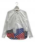 COMME des GARCONS HOMME PLUSコムデギャルソンオムプリュス）の古着「再構築シャツ」｜ホワイト×レッド