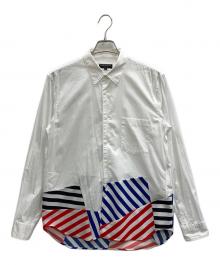 COMME des GARCONS HOMME PLUS（コムデギャルソンオムプリュス）の古着「再構築シャツ」｜ホワイト×レッド