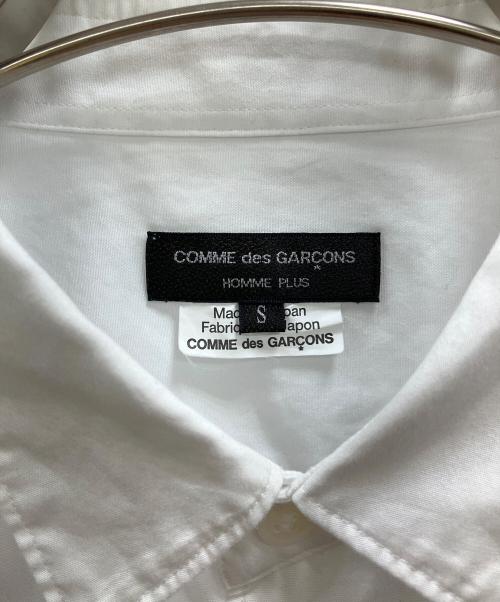 COMME des GARCONS HOMME PLUS（コムデギャルソンオムプリュス）COMME des GARCONS HOMME PLUS (コムデギャルソンオムプリュス) 再構築シャツ ホワイト×レッド サイズ:Sの古着・服飾アイテム