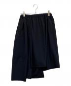 COMME des GARCONSコムデギャルソン）の古着「アシンメトリーサルエルイージーショーツ」｜ネイビー