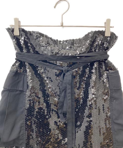 tricot COMME des GARCONS（トリココムデギャルソン）tricot COMME des GARCONS (トリココムデギャルソン) スパンコールラップスカート ブラック サイズ:表記なしの古着・服飾アイテム