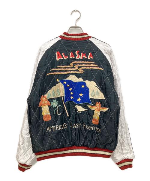 TAILOR TOYO（テーラー東洋）TAILOR TOYO (テーラー東洋) Late 1950s Style Velveteen Souvenir Jacket “MOUNTAIN GOAT” × “ALASKAN FLAG” ブラック サイズ:Mの古着・服飾アイテム
