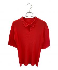 PLEATS PLEASE（プリーツプリーズ）の古着「プリーツポロシャツ」｜レッド