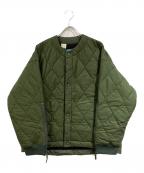 N.HOOLYWOODエヌ ハリウッド）の古着「COLLARLESS BLOUSON」｜カーキ