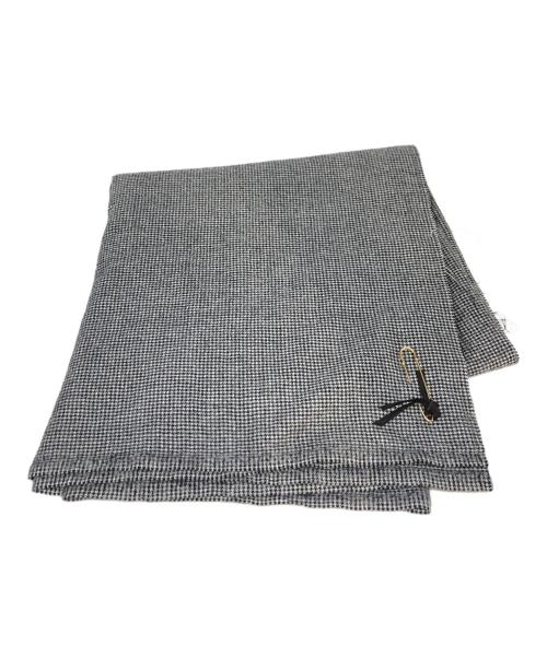 Honnete（オネット）Honnete (オネット) WIDE STOLE WASHED WOOL ブラックの古着・服飾アイテム