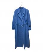Ameriアメリ）の古着「BELT FLARE LONG COAT」｜ブルー