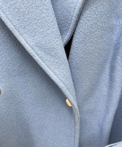 Ameri（アメリ）Ameri (アメリ) BELT FLARE LONG COAT ブルー サイズ:Mの古着・服飾アイテム