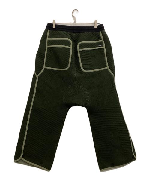 BYBORRE（バイボレ）BYBORRE (バイボレ) 3Dニットクロップドパンツ グリーン サイズ:Lの古着・服飾アイテム