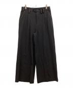 ANDER HUNKアンダーハンク）の古着「スタッズデザインバギースラックス」｜グレー