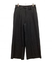 ANDER HUNK（アンダーハンク）の古着「スタッズデザインバギースラックス」｜グレー