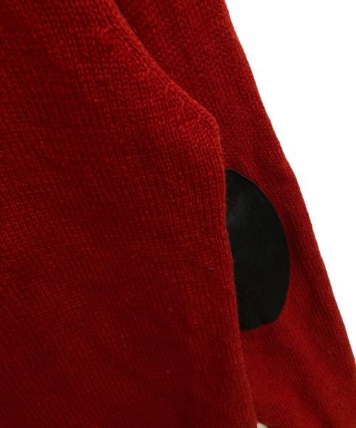 SOSHIOTSUKI（ソウシ オオツキ）SOSHIOTSUKI (ソウシ オオツキ) SWORD SLIT KNIT タートルネックニット レッド サイズ:Fの古着・服飾アイテム