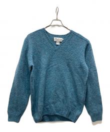 Harley of SCOTLAND（ハーレーオブスコットランド）の古着「Vネックニット」｜グリーン