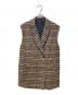 VERMEIL par iena（ヴェルメイユ パー イエナ）の古着「チェックWブレストベスト」｜ブラウン