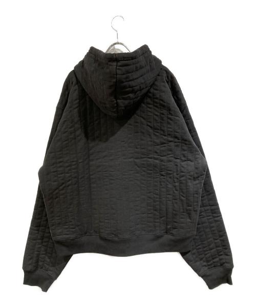 stussy（ステューシー）stussy (ステューシー) VERTICAL QUILTED ZIP HOODIE ブラック サイズ:ＸＸｌの古着・服飾アイテム