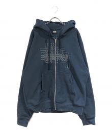 stussy（ステューシー）の古着「Refracted Zip Hoodie」｜ネイビー