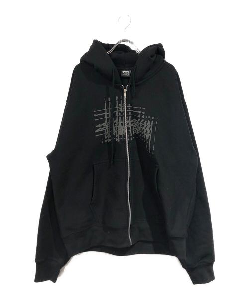 stussy（ステューシー）stussy (ステューシー) Refracted Zip Hoodie ブラック サイズ:XLの古着・服飾アイテム