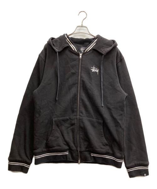 stussy（ステューシー）stussy (ステューシー) オールドジップパーカー ブラック サイズ:XLの古着・服飾アイテム