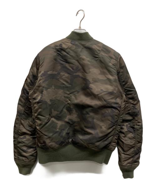 ALPHA（アルファ）ALPHA (アルファ) リバーシブルフライトジャケット カーキ×オレンジ サイズ:Mの古着・服飾アイテム