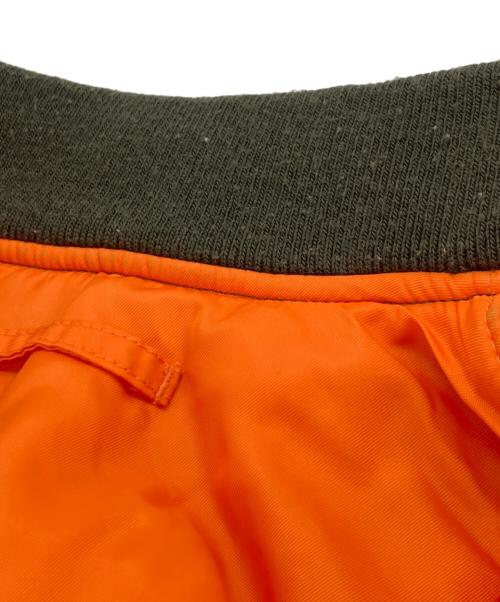 ALPHA（アルファ）ALPHA (アルファ) リバーシブルフライトジャケット カーキ×オレンジ サイズ:Mの古着・服飾アイテム