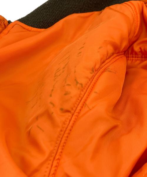 ALPHA（アルファ）ALPHA (アルファ) リバーシブルフライトジャケット カーキ×オレンジ サイズ:Mの古着・服飾アイテム
