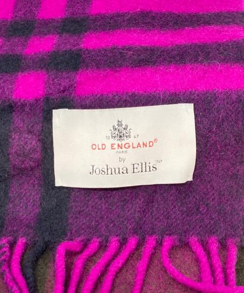 JOSHUA ELLIS（ジョシュア エリス）JOSHUA ELLIS (ジョシュア エリス) OLD ENGLAND (オールドイングランド) 大判ストール パープルの古着・服飾アイテム