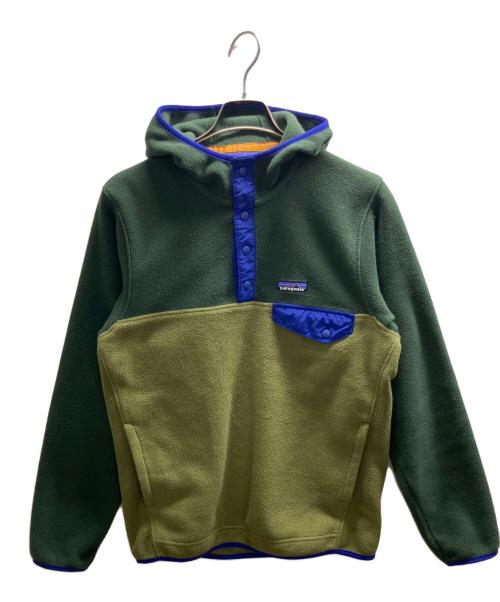 Patagonia（パタゴニア）Patagonia (パタゴニア) Synchilla Snap-T Hoody グリーン×オリーブ サイズ:XSの古着・服飾アイテム