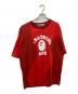 A BATHING APE（アベイシングエイプ）の古着「Cutting College Relaxed Fit Tee」｜レッド